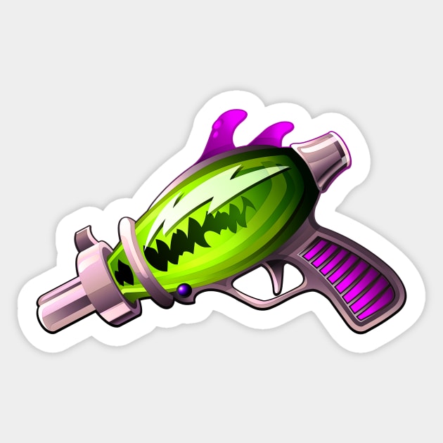 Alien Raygun Sticker by HtCRU